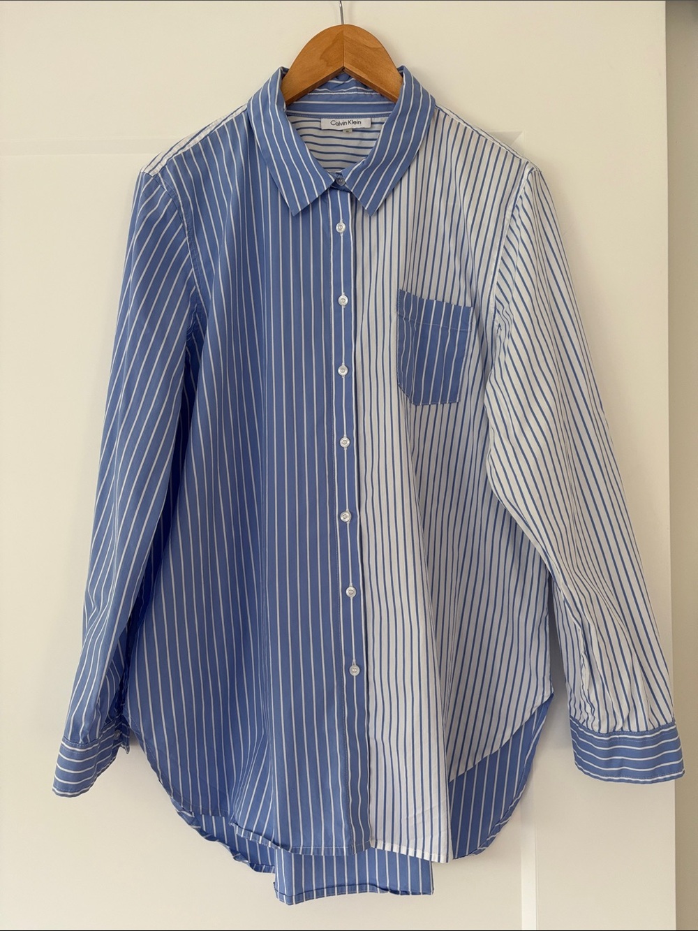Calvin Klein Two-Tone Button-Front Shirt